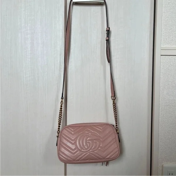 Gucci Blush Chevron Crossbody Bag - Picture 3 of 14